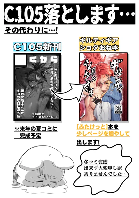 C105の同人誌につきまして… 