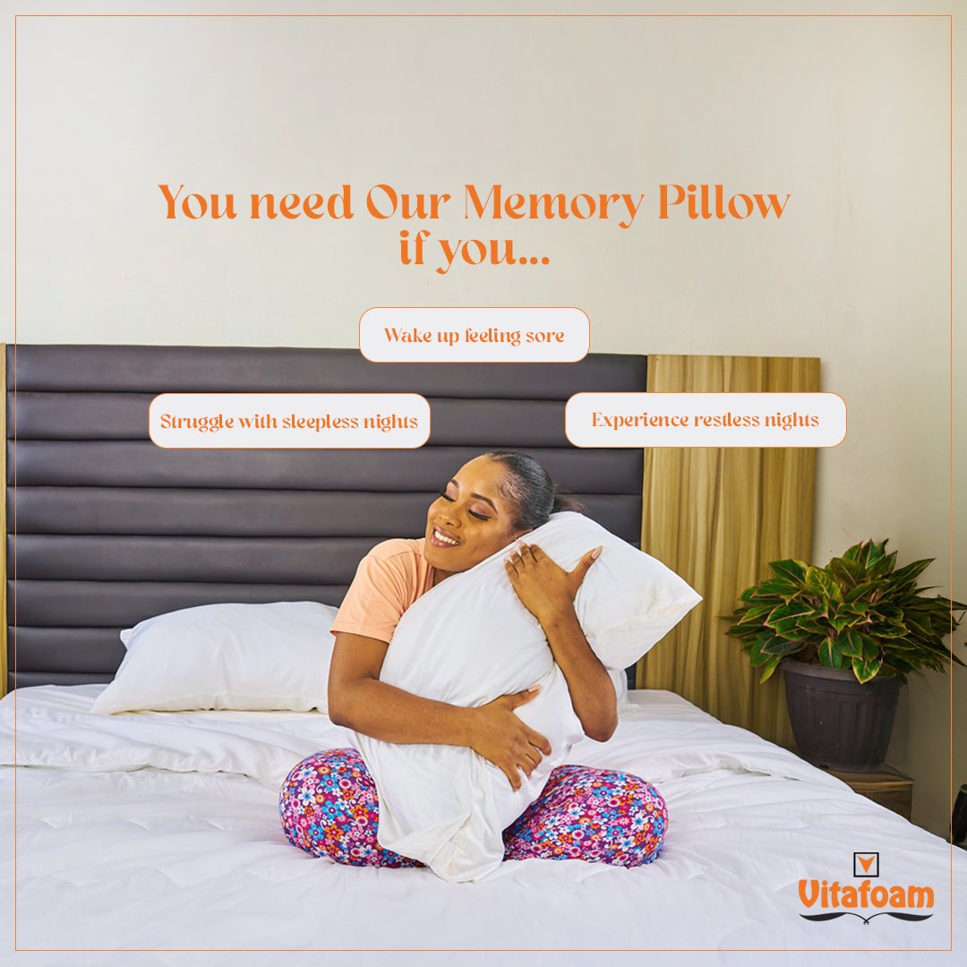 VitafoamNG's tweet image. Tired of sleepless nights, restless tossing, and discomfort? Whatever the cause, our #MemoryPillows offer the perfect solution. 

Whether it’s #VitaLite, #HavenMemoryPillow, #VitaPearl, or #VitaCool, we’ve got something for everyone!