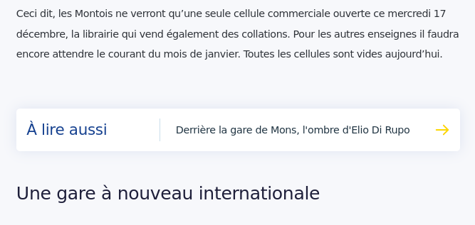 affreuxlathee's tweet photo. 1. Sur le site de la @RTBF, une page consacrée à la #garedeMons qui est un véritable encart publicitaire.
Sur cette page, un lien inattendu: «Derrière la gare de Mons, l'ombre d'Elio Di Rupo». Mais pas de réjouissance hâtive, si vous cliquez sur ce lien, il est mort 🤣→ https://t.co/fAO0MjmRcv