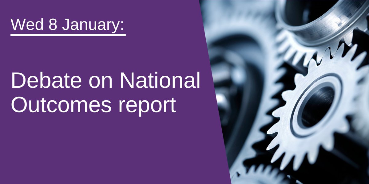 The debate on our Report on the National Performance Framework: Review of National Outcomes has been scheduled @scotparl for Wednesday 8 January 2025.  

Save the date. Watch online at SPTV 📺👀

Text of the motion👇
ow.ly/iluW50Uryqe