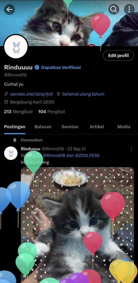Rinnnd18's tweet photo. Horeeee ada balon 😆 https://t.co/Fleyerf75L