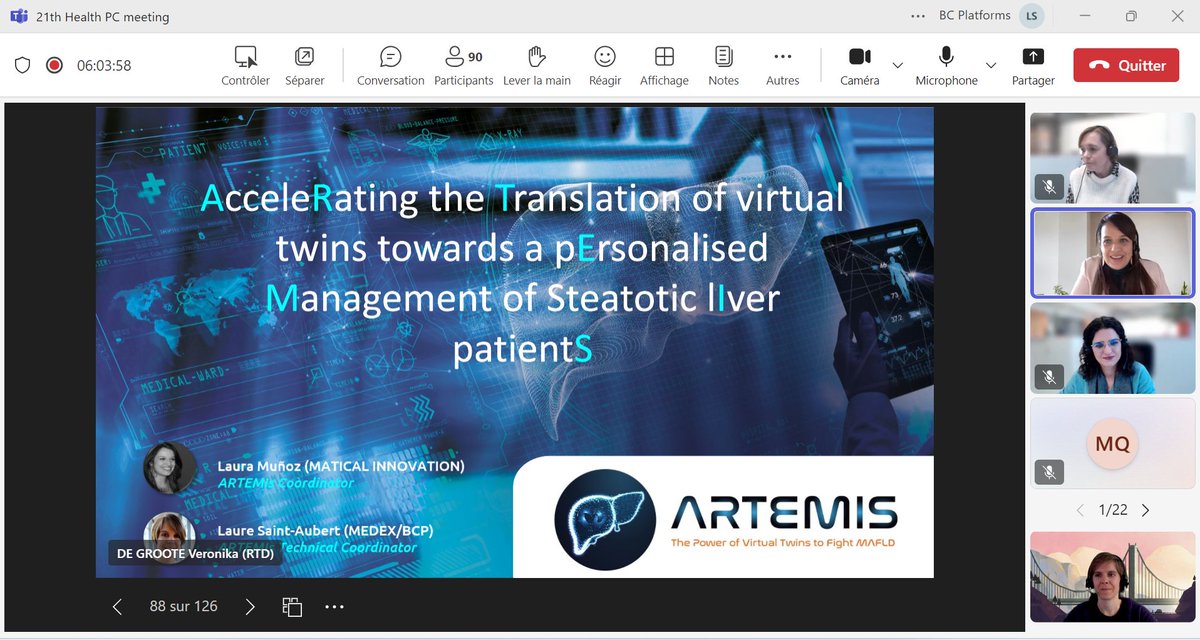 HorizonARTEMIS's tweet photo. Exciting News!
On Dec 12, @Laura Muñoz Senovilla - MATICAL presented the ARTEMIS project at the Horizon Europe Health Programme Committee Meeting, alongside EBRAINS.

We highlighted:
✅ ARTEMIS innovations
✅ Clustering with EBRAINS
✅ Research gaps in VHT
✅ Our role in EDITH https://t.co/FJoaQxvjsh