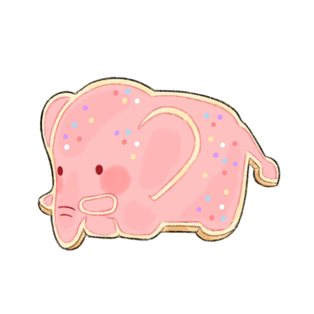 yumbrite's tweet photo. A frosted elephant sugar cookie! https://t.co/AkMQvvCpOd