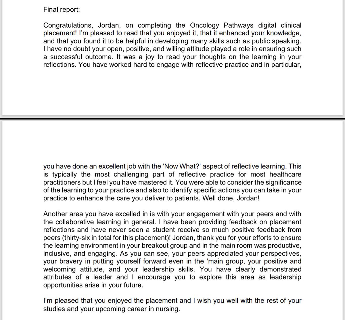 Jordan Booth (@jordanlee1993b) on Twitter photo Amazing feedback from my overall oncology placement first virtual placement was very different for me as I like to be practical and patient contact. But listening to other learners and their experiences and taught me so much in my oncology. <a href="/SalfordUni/">University of Salford</a> <a href="/UoS_HealthSoc/">UoS Health & Society</a> Amazing feedback from my overall oncology placement first virtual placement was very different for me as I like to be practical and patient contact. But listening to other learners and their experiences and taught me so much in my oncology. <a href="/SalfordUni/">University of Salford</a> <a href="/UoS_HealthSoc/">UoS Health & Society</a>