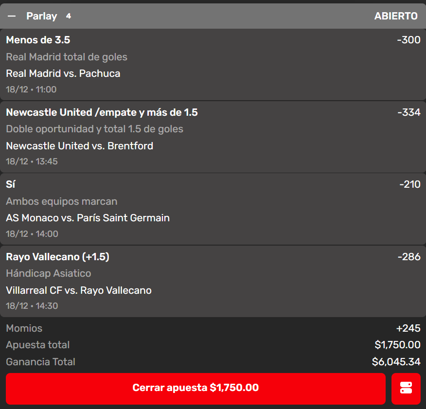 Manu_Cepeda1's tweet photo. Parlay  Soccer🏆 

 Agarren lo que mas les guste🍀🍀

deja tu reaccion de buena vibra❤️

 #apuestasdeportivas https://t.co/nLuw0Hrs1H