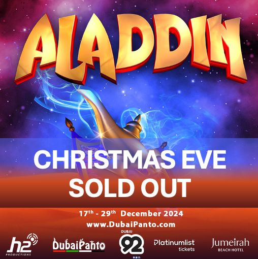 Shows are starting to sell out for Aladdin at @JumeirahBeachHotel........and we do have availability, so get them whilst you can! Tickets from dubai.platinumlist.net and dubaipanto.com - produced by <a href="/H2ProductionsAE/">H2 Productions UAE</a>