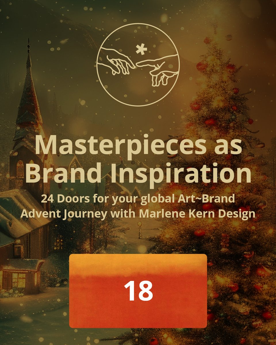 🌲✨ Masterpieces as Brand Inspiration ✨🌲 18th Door – Your Advertisements ✨ “Design is the silent message that says: We care.” Michael Bierut – Discover how Mark Rothko's masterpiece “Orange and Yellow” can inspire your art brand! 🎨💡 marlenekerndesign.de/en/advent-mast…