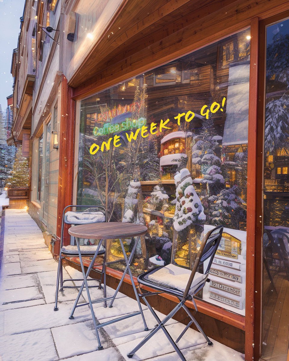 Only one week to go! We have plenty of treats to keep you going until the big day! #coffee #cake #takeaway #InStroud #shoplocal 🎄