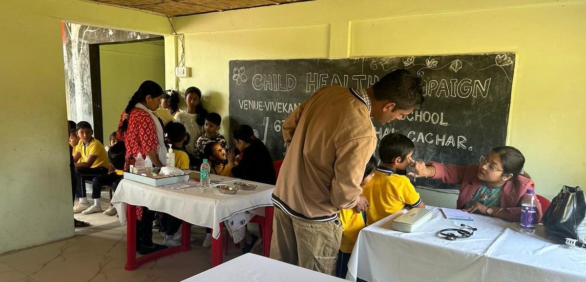 6thAPBn's tweet photo. "Kids deserve to be happy &amp; and healthy."

A child health camp was organized at Vivekananda Battalion School for students, children of BN personnel &amp; neighbouring places.
@gpsinghips 
@HardiSpeaks 
@KangkanJSaikia 
@assampolice https://t.co/IZ67qooW0Q