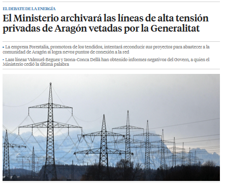 ▶️A Catalunya, un informe desfavorable <a href="/gencat/">Generalitat de Catalunya</a> provoca que <a href="/mitecogob/">Transición Ecológica y Reto Demográfico</a> NO autoritze línies MAT privades de Forestalia

❌Al País Valencià, amb informes desfavorables de <a href="/generalitat/">Generalitat</a> <a href="/GVAMediAmbient/">GVA Medi Ambient Infraestructures Territori</a> la MAT dels Ports ha completat fase administrativa

🤔On queda la nostra autonomia?