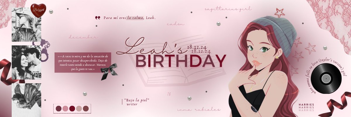 💌 he hecho este ly de cumpleaños para celebrar el día de leah <3

Todos estáis invitados a usarlo si queréis, todo por ella :)