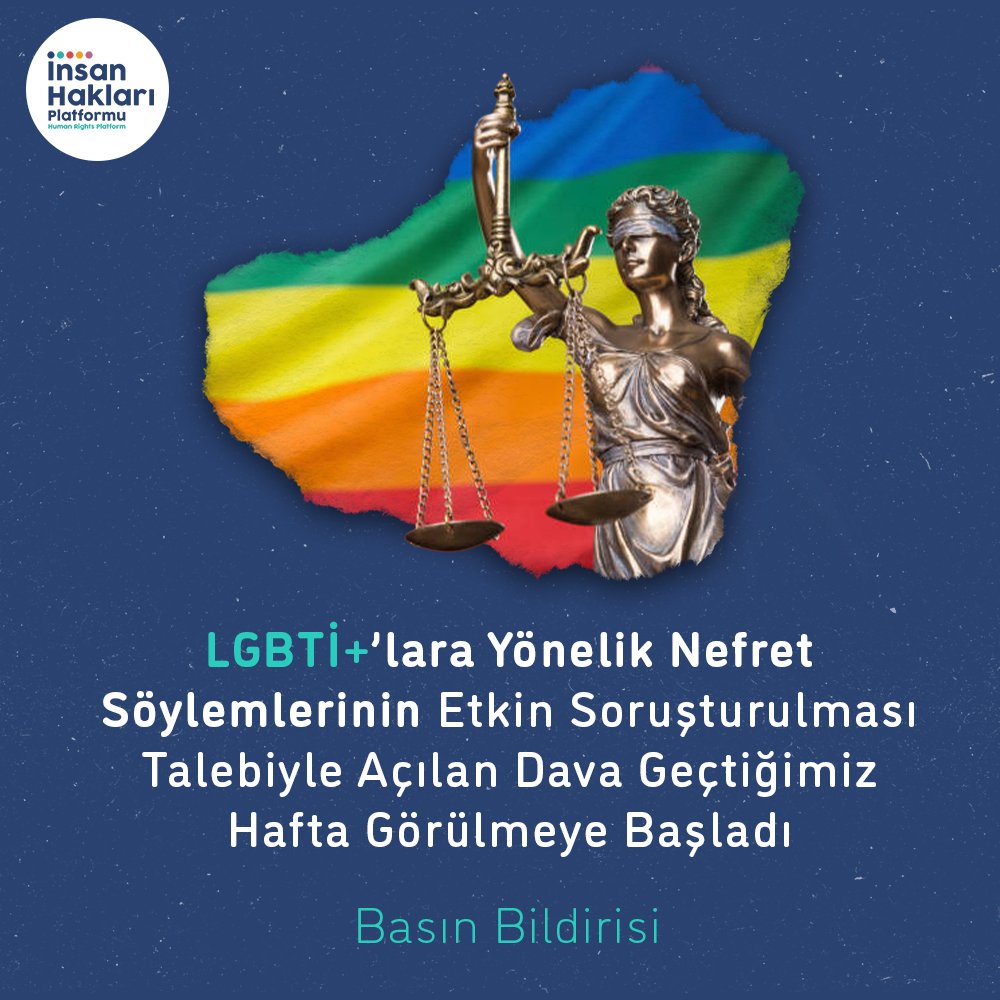 🗞LGBTİ+’lara Yönelik Nefret Söylemlerinin Etkin Soruşturulması Talebiyle Açılan Dava Geçtiğimiz Hafta Görülmeye Başladı

🧷 Basın bildirisinin tamamı: bit.ly/3VIoUHb