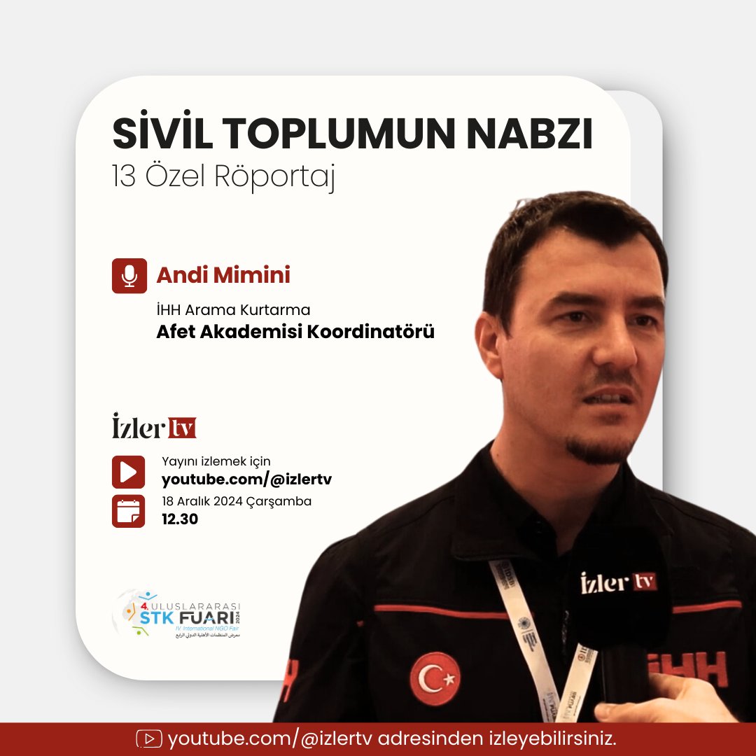 izlerTV's tweet photo. İHH İnsani Yardım Vakfı'nın temsilcisiyle özel bir röportaj gerçekleştirdik. 

#İHH #İnsaniYardım #STK https://t.co/lQVWxN2Hk6