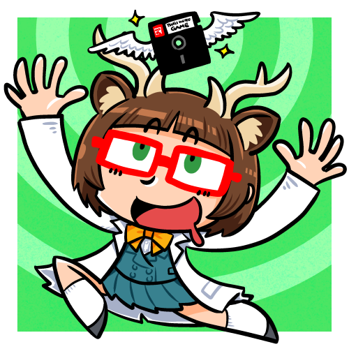 「バーチャル女子高生兼業ゲームライターの男鹿梨衣子さんを描きました。男鹿さんの配信」|吉井徹のイラスト