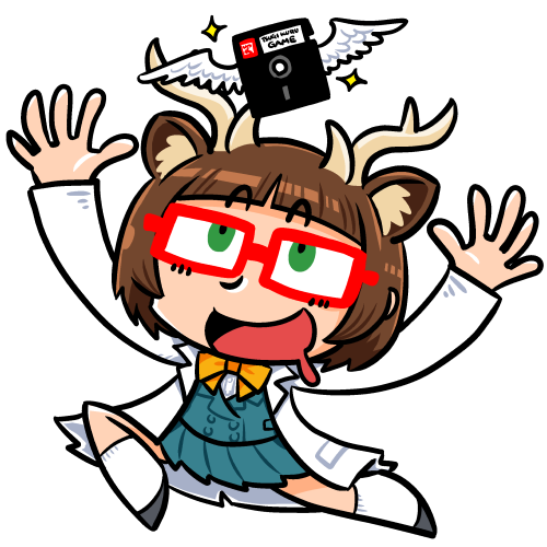 「バーチャル女子高生兼業ゲームライターの男鹿梨衣子さんを描きました。男鹿さんの配信」|吉井徹のイラスト