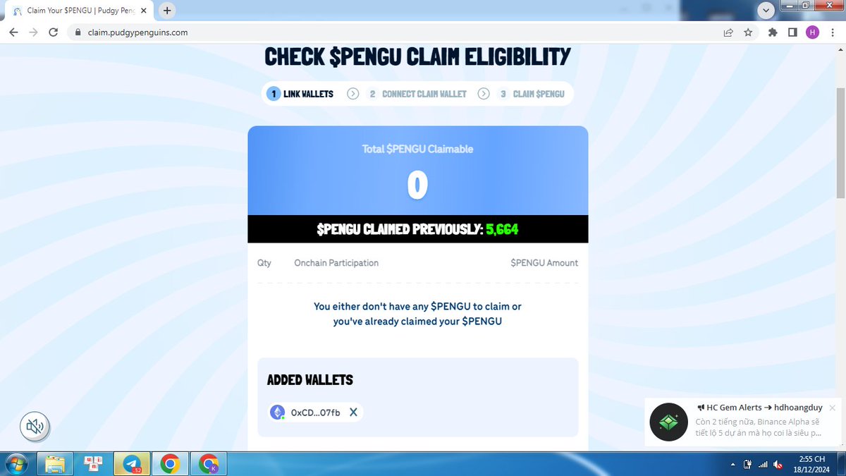 h20368's tweet photo. @pudgypenguins when fix? I don't claim. Why claimed??? https://t.co/GcqT8N810T