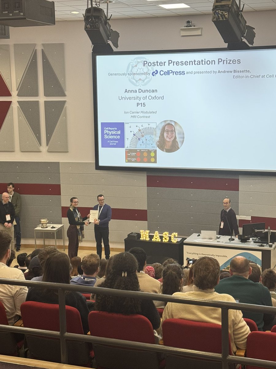 Congratulations to Anna Duncan <a href="/ChemLangton/">Langton Research Group</a> <a href="/OxICFM/">OxICFM</a> for winning a well deserved poster prize at <a href="/RSC_MASC/">RSC_MASC</a> #MASC2024 👏 🤩