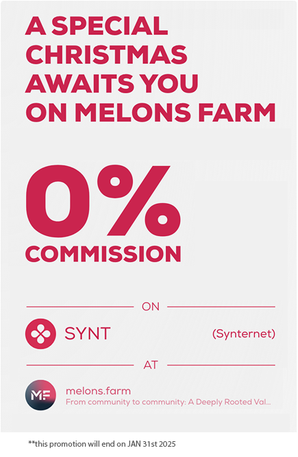 melonsfarm's tweet photo. 1/3  It's already been 3 years with https://t.co/BteVrWnCpE! 🍉
To thank you, we're offering 0% fees on $SYNT delegations until January 31st. https://t.co/skaXrQ5ZRk
