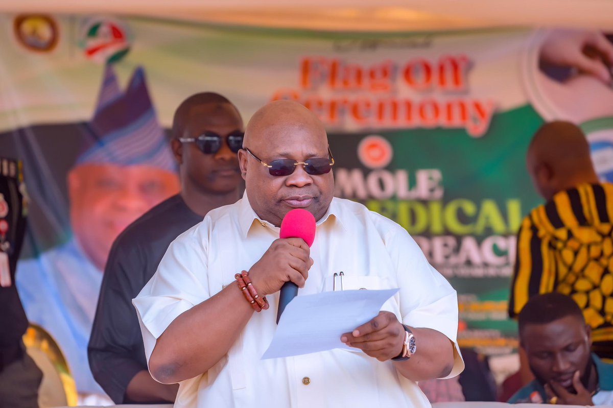 O_basslet's tweet photo. The 4th edition of Imole Free Surgical and Medical Outreach kicked off yesterday at Asubiaro State Specialist Hospital, Osogbo. In this latest edition, Osun residents were offered free medical treatment for diverse range of ailments courtesy of the administration of Governor Ademola Adeleke.

The previous 3 editions of the Imole Medical Outreach benefitted more than 50,000 Osun residents across the three senatorial districts of the state. 

In the latest edition of this programme, the medical intervention will also be taking place in six (6) State Hospitals in Osun State as scheduled below:

Osogbo - 17th – 18th of December 2024
Iwo - 14th – 15th of January 2025
Ilesa - 21st – 22nd of January 2025
Ikirun - 28th – 29th of January 2025
Ife - 4th – 5th of February 2025
Ede -  11th – 12th of February 2025

#AdelekeMidtermScorecard #ImoleImpactfulGovernance #QualityHealthcareForAll #ImoleTill2030