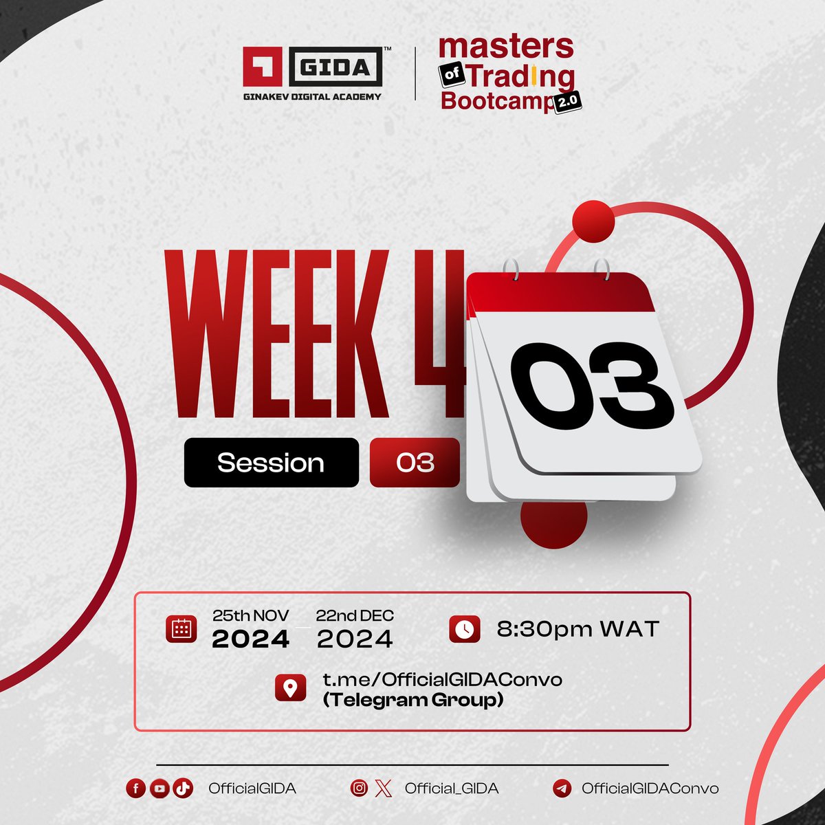 Official_GIDA's tweet photo. Week 4, Session 2 of #MOTBootcamp 2.0 was straight fire!
The instructors made Forex trading feel like a breeze.
Fr, donโt sleep on todayโs class!
Week 4, Session 3 is going down at 8:30 PM WAT.
Pull up!
๐Join us on Telegram ๐๏ธ https://t.co/S7N5uxZ7KU https://t.co/c6DWP4kW0v