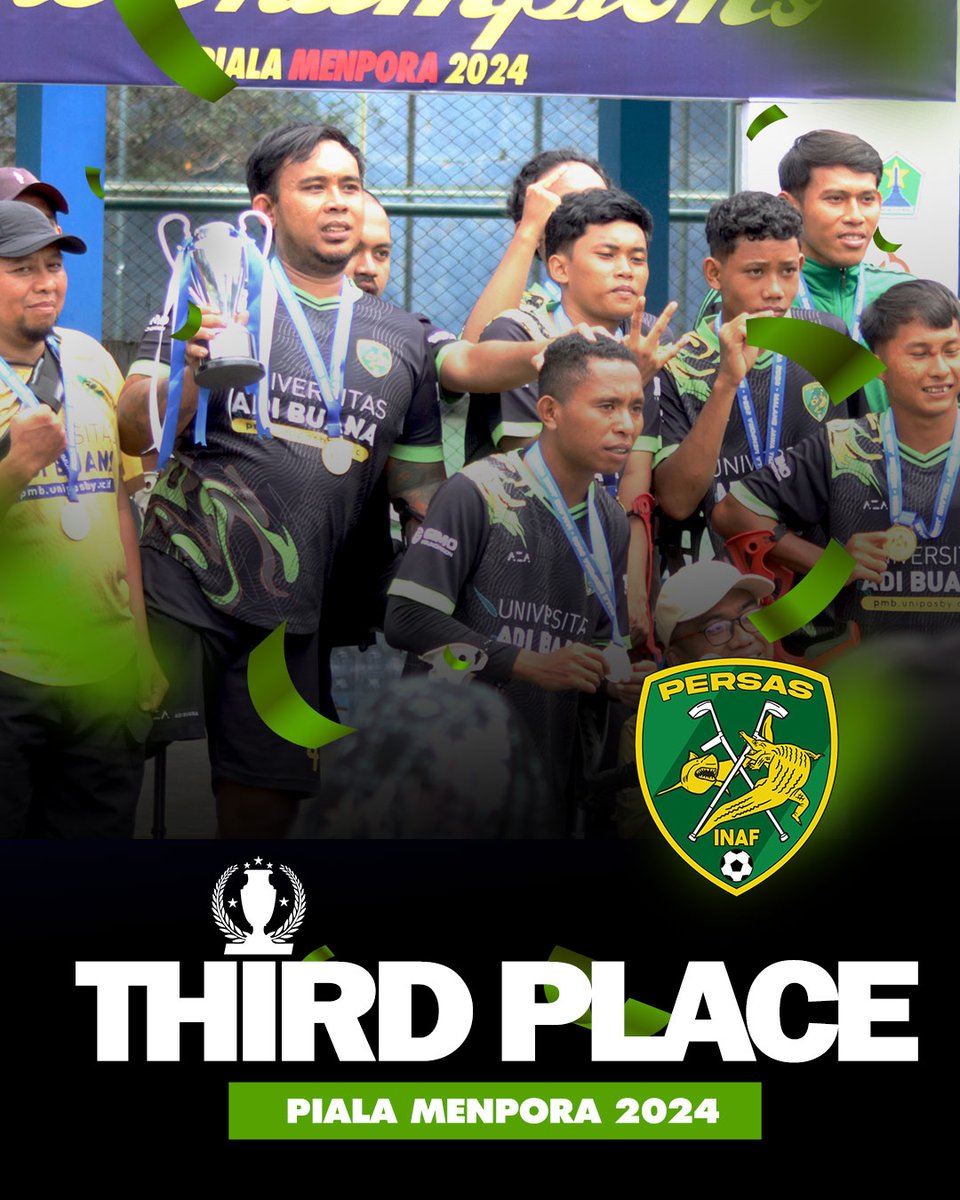 Inilah Para pemenang Piala Menpora 2024-Kompetisi Nasional Sepakbola Amputasi Seasons III.
1st PERSAID JEMBER
2nd PERSAJ JAKARTA
3rd PERSAS SURABAYA
.
🎉🏆⚽ Congratulations 🙌👏👏