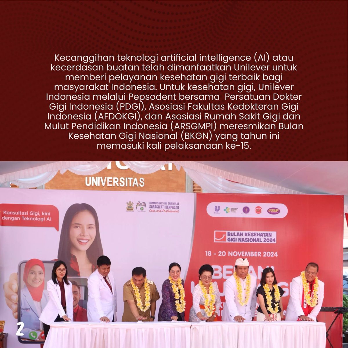 hanmula's tweet image. Kecanggihan teknologi dimanfaatkan Unilever untuk memberi layanan terbaik untuk kesehatan gigi di masyarakat. Melalui bantuan artificial intelligence (AI) layanan gigi bisa dilakukan dengan AI sehingga lebih efektif dan efisien untuk menjaga sekaligus meningkatkan kualitas…