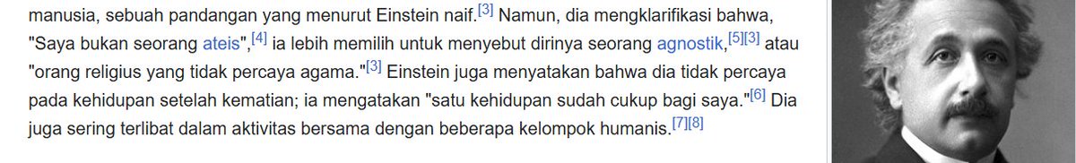 chumikzz's tweet photo. @dimas47164 @fkhriirwn @kyoukai691 @terlalujujurr Okelah abang pinter call me wrong, i'm sorry. tapi di wikipedia sendiri dia menyebut "lebih memilih untuk menyebut dirinya seorang agnostik,[5][3] atau "orang religius yang tidak percaya agama". Si pointnya adalah Seorang scientist masih bisa jadi orang religius. 😎 https://t.co/2SVjC6Hjmd
