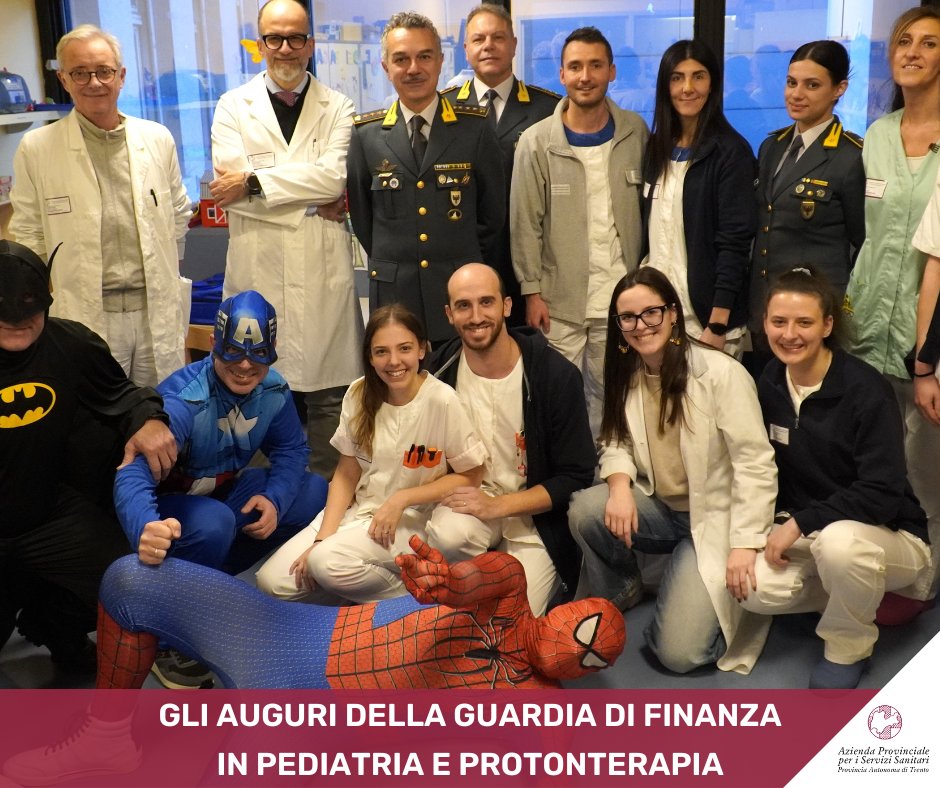 I cani dell’unità cinofila e tre loro supereroi hanno regalato momenti di gioia e leggerezza ieri mattina nei reparti di pediatria, chirurgia pediatrica e protonterapia.

Il comunicato: shorturl.at/k1Sz5