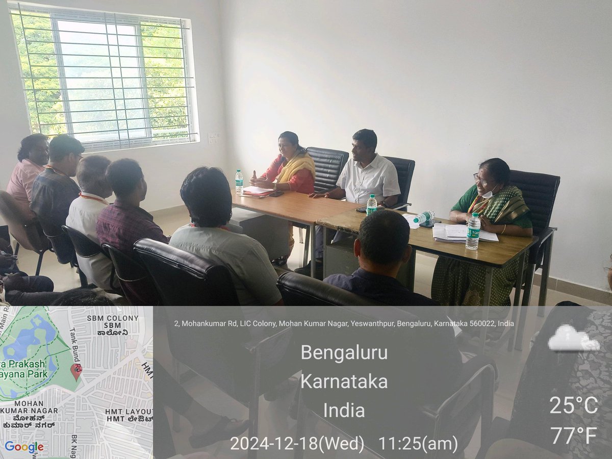 BCCCofficial's tweet photo. Ward committee meeting of Jp park and Yeshwantpur wards held under chairperson of Zonal commissioner(Rajarajeswari Nagar) at #RRNagar zone.
#BBMP #BBMPCares #DKShivakumar #bbmpchiefcommissioner #WardCommittee https://t.co/nf4UIluSiX