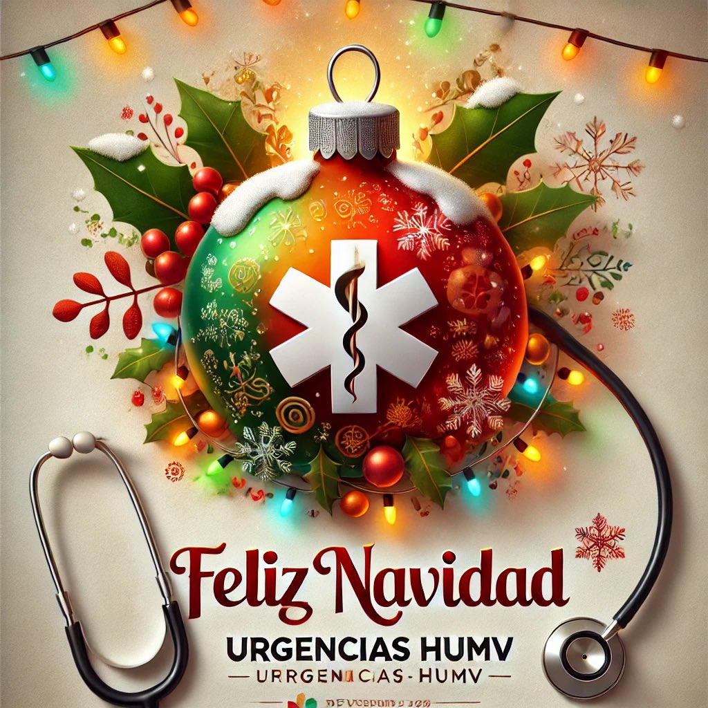 🎄✨ Desde el Servicio de Urgencias de #HUMV queremos desearos una #FelizNavidad llena de salud, paz y alegría. Estamos aquí para cuidar de vosotros siempre que lo necesitéis. ¡Cuidémonos juntos para disfrutar de estas fiestas en familia! ❤️🎅 #UrgenciasHUMV #NavidadSaludable