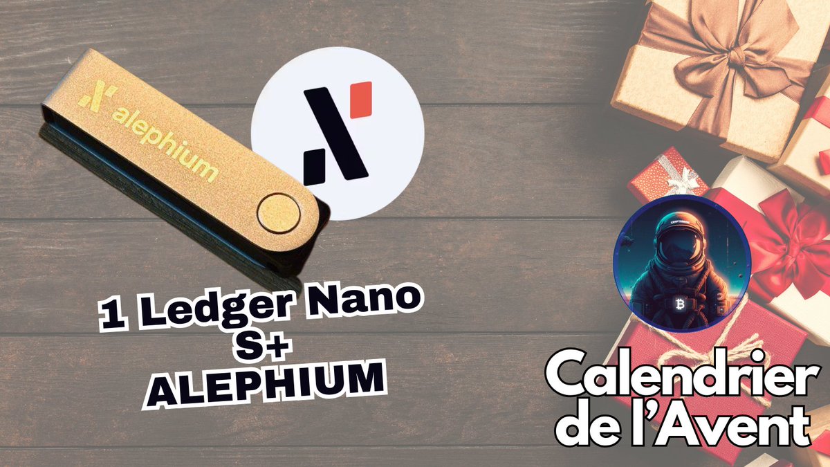 Astro_Crypto_'s tweet image. CALENDRIER DE L’AVENT [18/24] 🎅

Alephium, la blockchain ultra-scalable qui révolutionne l’écosystème crypto, vous offre une Ledger Nano S+ brandée 🎁

👉 Pour jouer :

🔹 Follow @Alephium &amp;amp; @LeCryptonome

🔹 Like + RT

📅 Résultat dans 4 jours

À vous de jouer 🎄