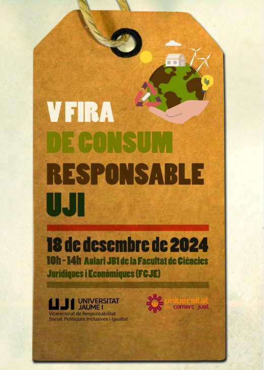 OCDSUJI's tweet photo. Hui celebrem la V FIRA CONSUM RESPONSABLE  a @UJIuniversitat 
Apropa’t a veure tot el que tenim preparat! 
🕐10.00-14.00H
📌Aulari JB1 (@FCJE_UJI )
➕https://t.co/3nfUIPVPmS
#ConsumResponsable #SomUJI https://t.co/UALFTkCHu9