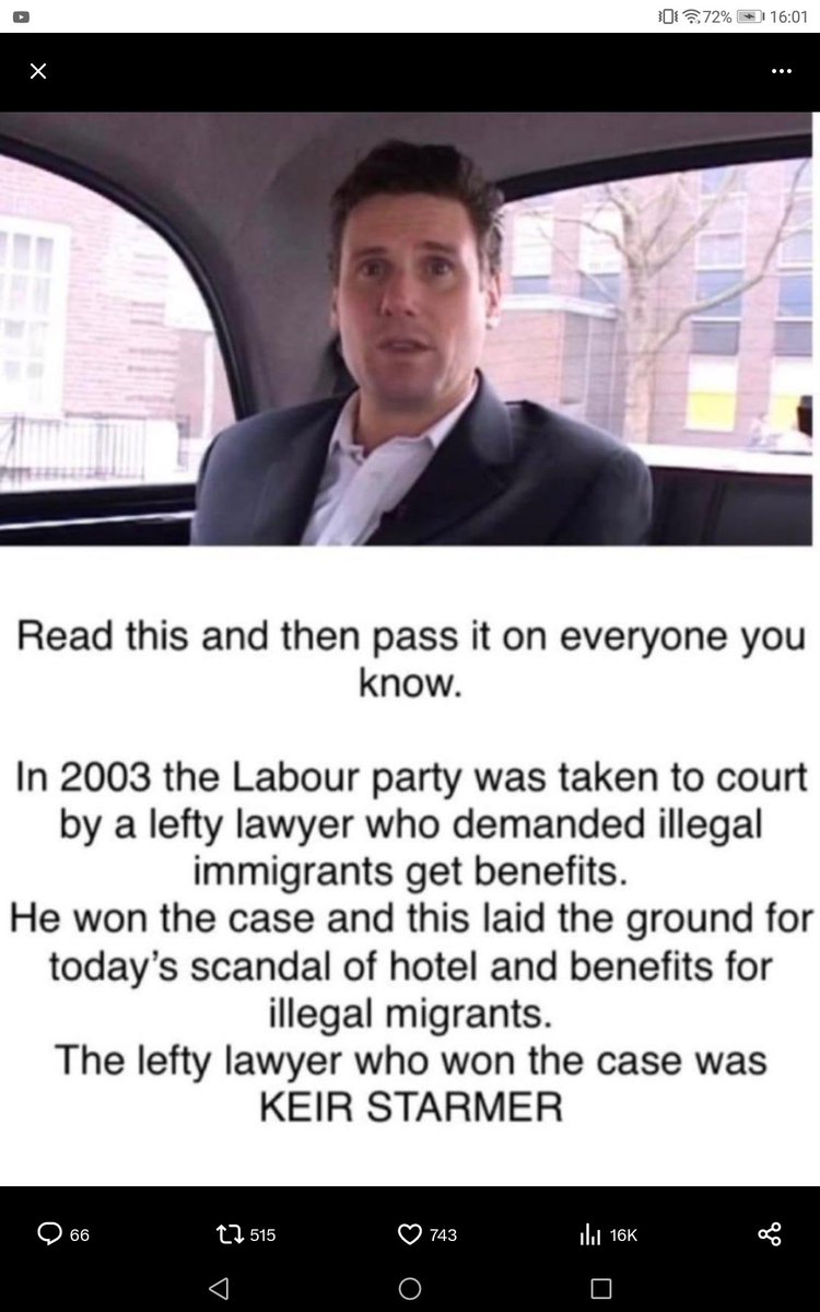 Marcus (@marcus___007) on Twitter photo <a href="/Keir_Starmer/">Keir Starmer</a> As a lawyer, you only fought for immigrants to get a 'family' home
And benefits
And to stay <a href="/Keir_Starmer/">Keir Starmer</a> As a lawyer, you only fought for immigrants to get a 'family' home
And benefits
And to stay