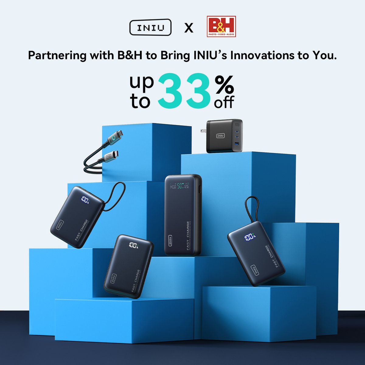 iniuofficial's tweet image. 🎉INIU x B&amp;amp;H: A Powerful New Partnership!🎉

We're proud to partner with B&amp;amp;H to bring you the most advanced INIU products. Celebrate the season with exclusive deals on top charging solutions. Don't miss out on these special holiday promotions!
#INIU #fastcharge #smaller #lighter