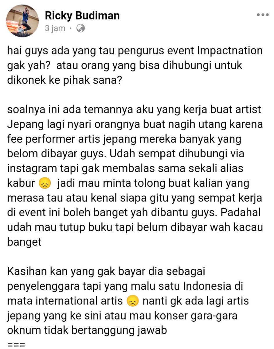 neenomeeya's tweet photo. Mau marah rasanya pas tau kalau event jejepangan bulan juli lalu yang ngundang artis2 jepang ini ternyata penyelenggaranya main utang dan kabur??? Bahkan fee performer nya belum dibayar loh??? Kabarnya sih skrg lagi kabur entah kemana. Barangkali ada yang tau mohon infonya ‼️ https://t.co/vz7MmAEkGv