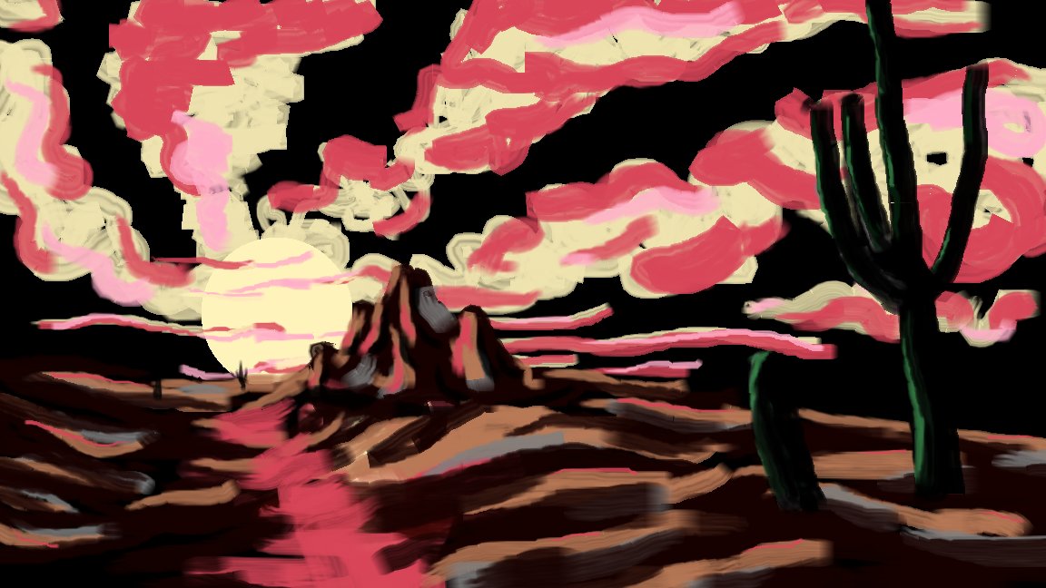 Bob Ross in ms paint actually turned out really good??