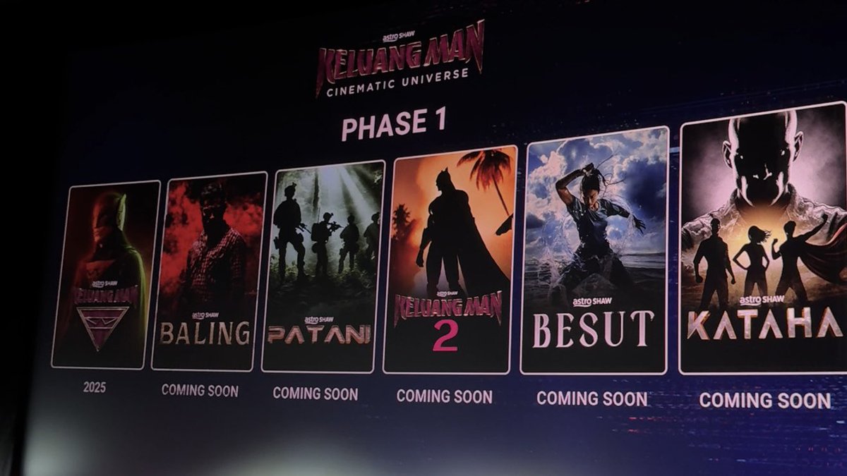 zhafvlog's tweet photo. KELUANG MAN CINEMATIC UNIVERSE
PHASE 1 https://t.co/fBlJfWtQ4A