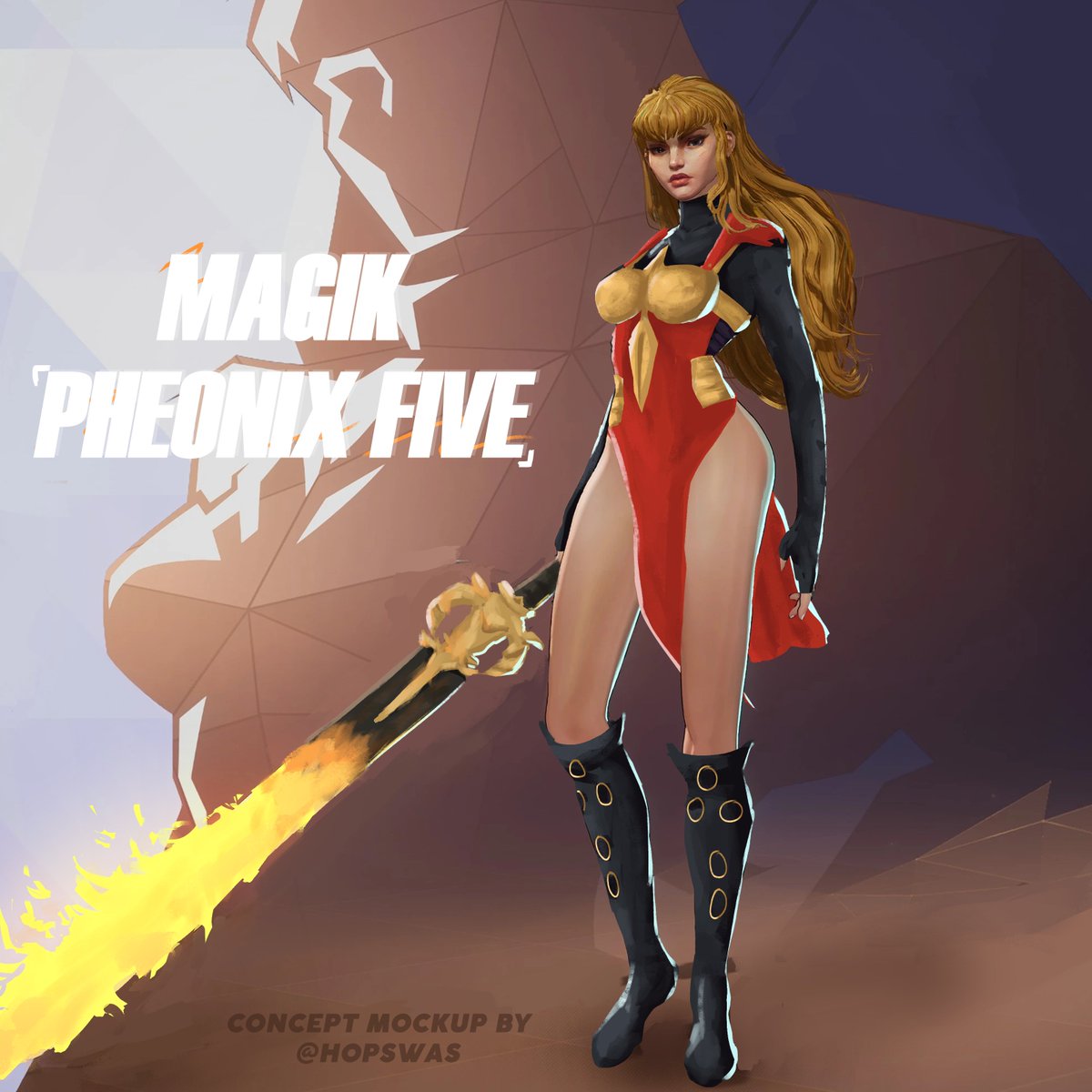 HopsWas's tweet image. Magik Phoenix Five Skin Mockup #MarvelRivalsFanArt #MarvelRivals