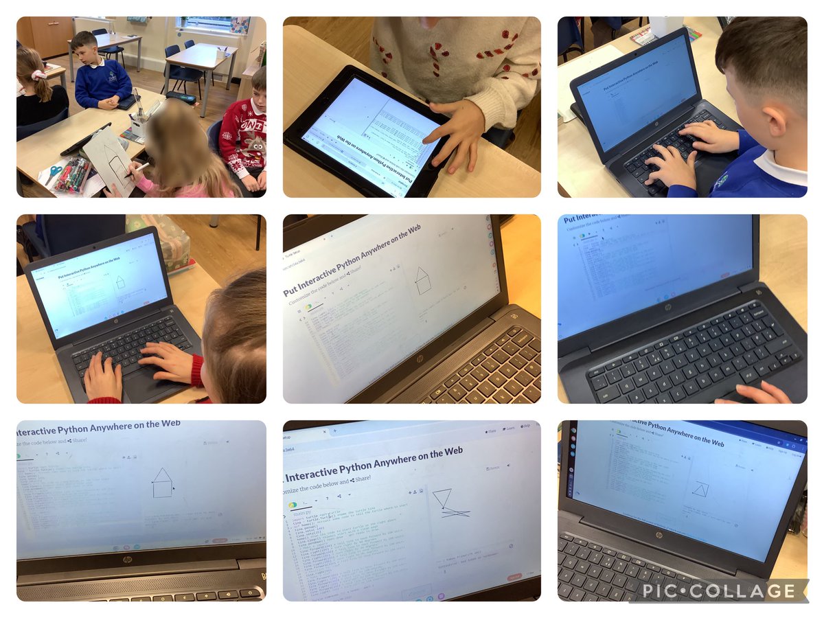 OakDallamCPS's tweet photo. Today, we learned basic Python commands. We first showed we could follow instructions and realised that you have to include every move into the code. Then we learnt how to ‘remix’ the code.
#DallamComputing https://t.co/wi1b4LMQyx