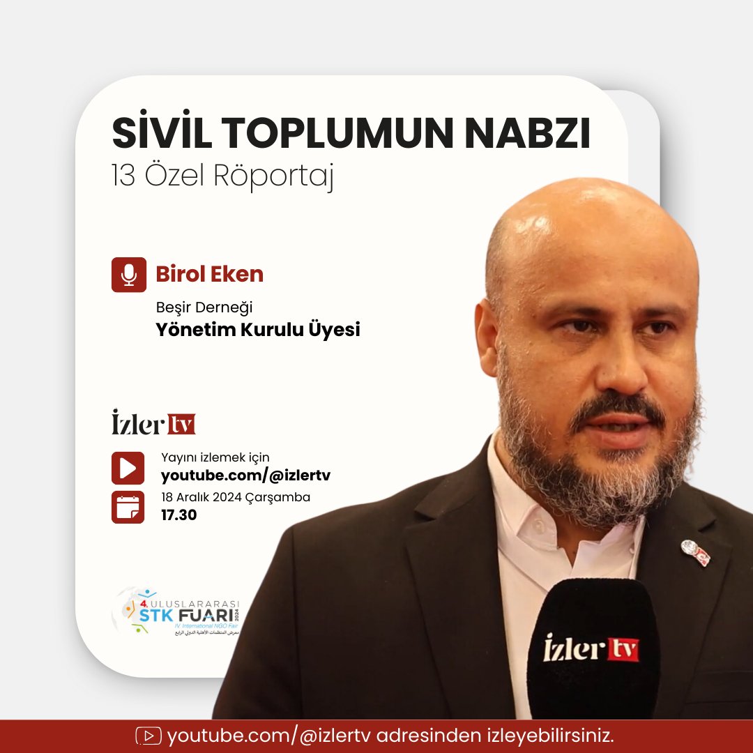 izlerTV's tweet photo. Uluslararası insani yardım alanında çalışan Beşir Derneği'nin Yönetim Kurulu Üyesi Birol Eken ile önemli bir röportaj gerçekleştirdik. 

#BeşirDerneği #İnsaniYardım #İzlerTV https://t.co/lf0rx09zLS