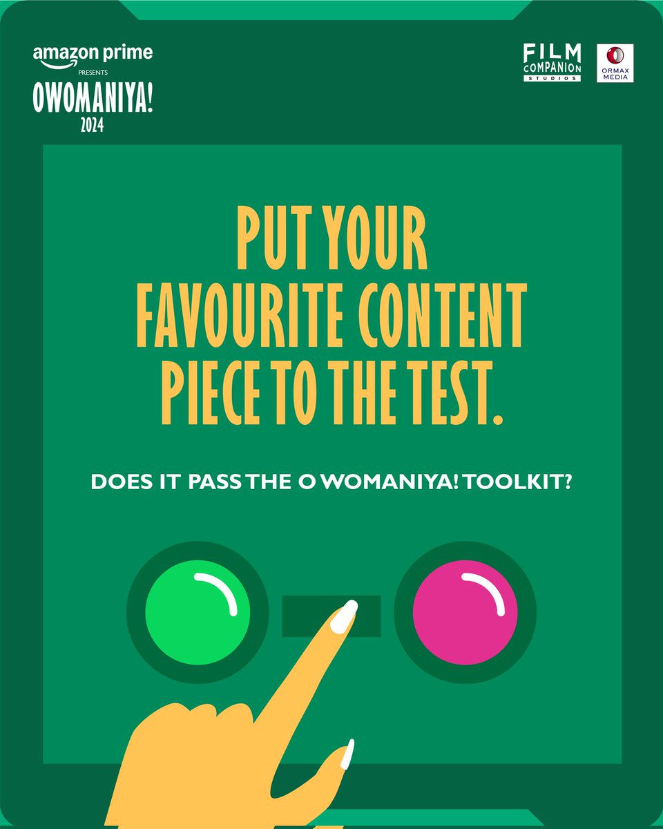 Is your binge-watch list also a cringe-watch list with  stereotypical characters and stale conversations? 
 
Put it to test with the O Womaniya! Toolkit and tell us your content score in the comments. 

Visit owomaniya.org to know more about the toolkit.