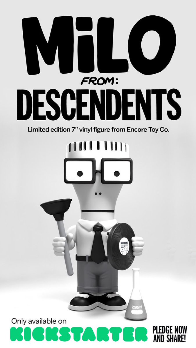 Well done <a href="/EncoreToyCo/">Encore Toy Co.</a> for reaching your target on the Milo <a href="/descendents/">DESCENDENTS</a> <a href="/Kickstarter/">Kickstarter @ CES 🚀</a> campaign. He looks amazing. #descendents #milo