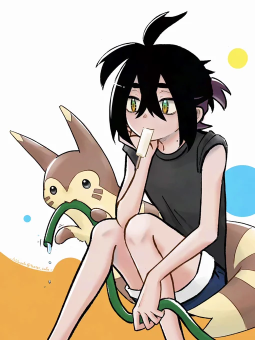 夏のオオタチとスグリくん