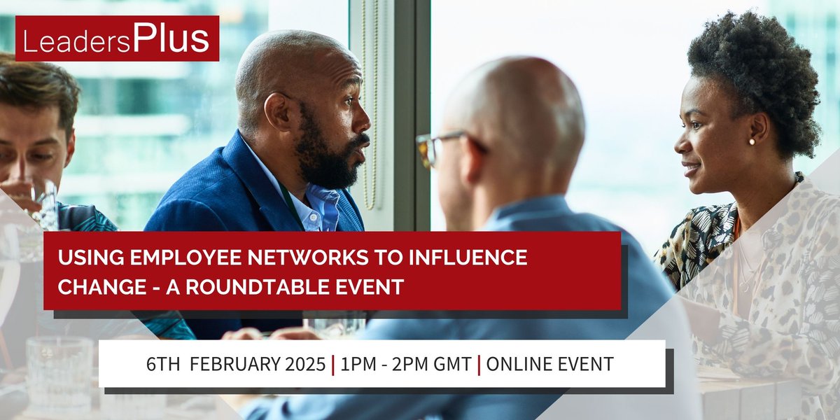 Calling All Employee Network Leaders! Are you a Chair or Co-Chair of a Parent, DEI, or Women’s Network?

📅 Join our free Roundtable Event, hosted by Verena Hefti MBE, to learn best practices &amp; tackle challenges!

👉 Register here: leadersplus.org/using-employee…