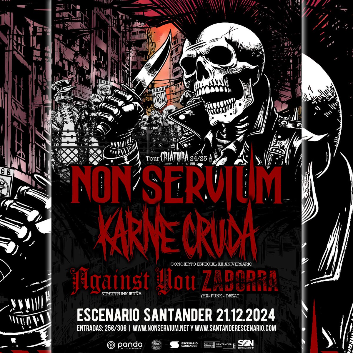 Ultimo concierto del año en Santander! Entradas aqui
tickets.nonservium.net/web/?menu=1162…