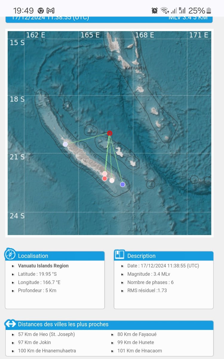 Répliques au Vanuatu depuis hier midi cf. seisme.nc/fr/component/a… ... et bien plus proches / îles Loyauté