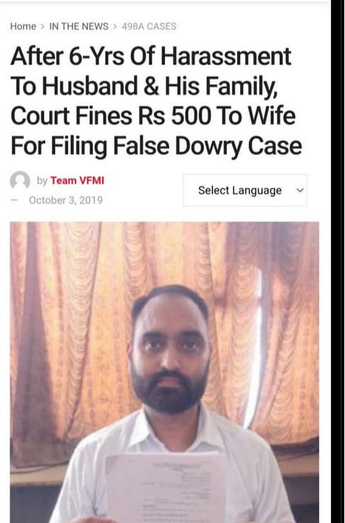 Equalityismyth's tweet photo. @MLJ_GoI Wow 500rs. And 6 years for a false case. Nice try @GoIStats Can you publish stats of alimony deaths and suicides due to extortion by wife along with false dowry cases? https://t.co/xgxkRryuH4
