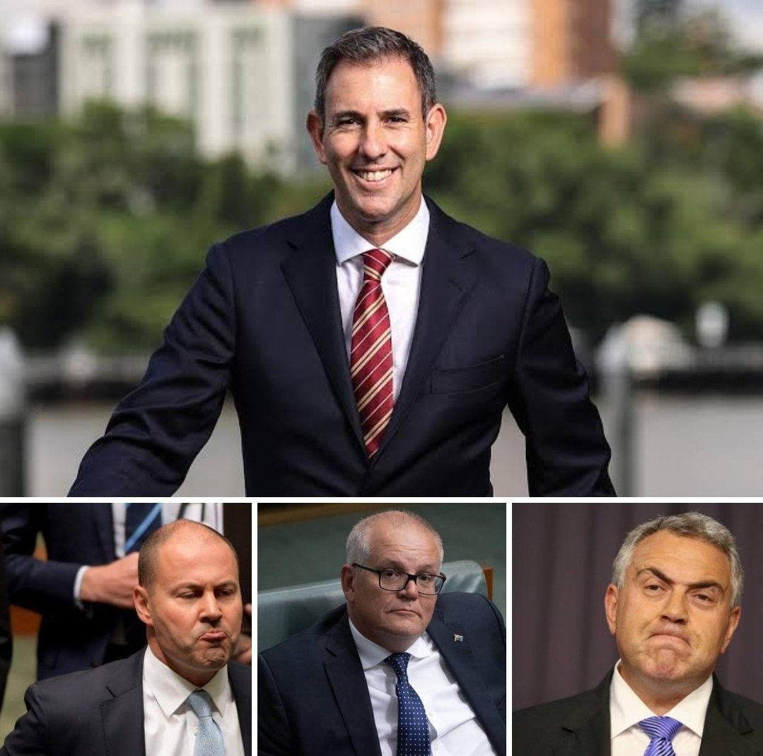 Dr Chalmers, as usual, articulate, calm, informed and honest

Angus, as usual, clueless, myopic, vague and borderline redneck

A reminder what a cabal of inept Liberal Party Treasurers look like #abc730 #TeamAlbo