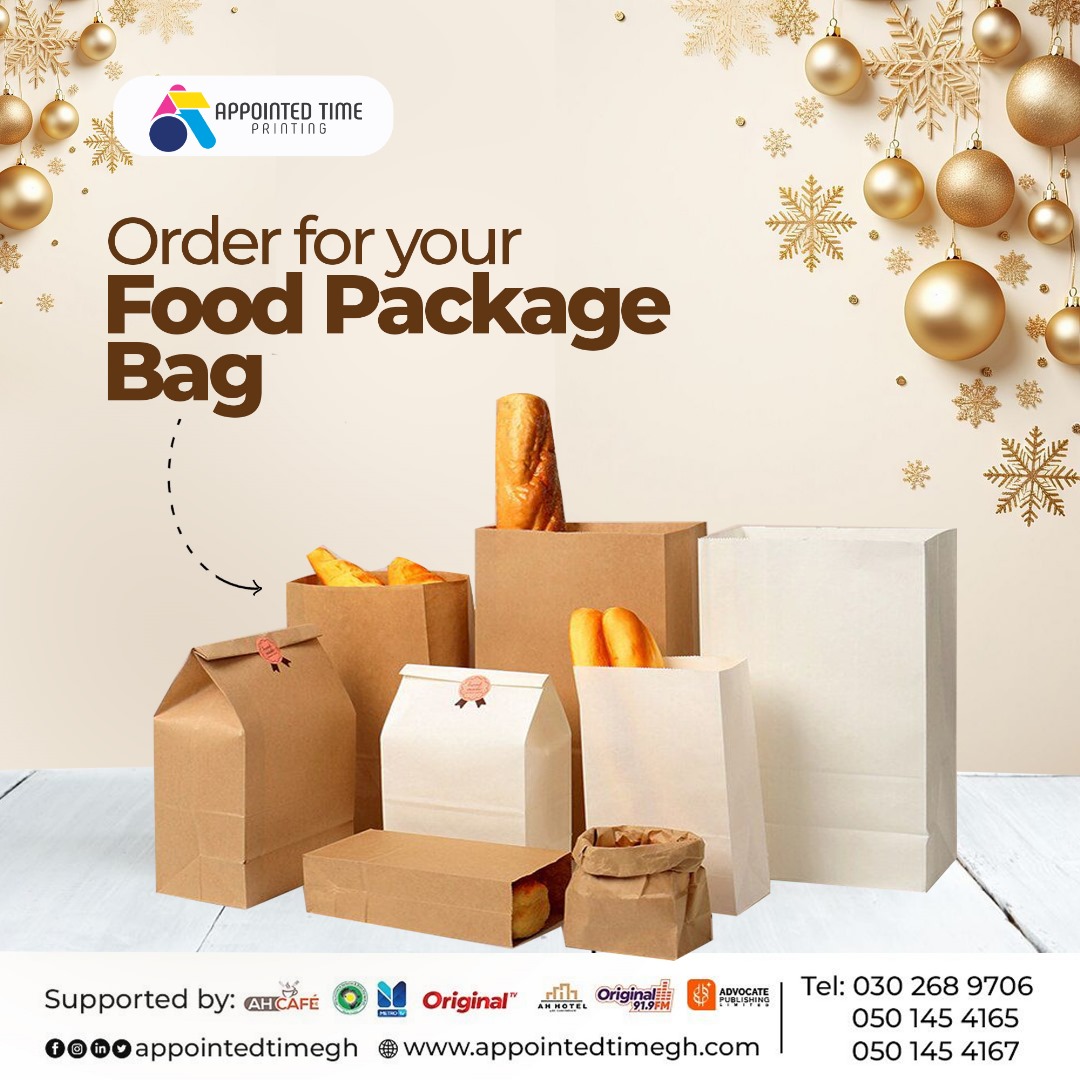 AppointedTimeGh's tweet photo. ✨ Boost Your Brand with Custom Packaging! ✨
At Appointed Time Printing, we create premium branded paper bags &amp; packaging to:
✅ Showcase your brand identity
✅ Enhance customer experience
✅ Offer eco-friendly solutions

Perfect for restaurants, hotels, and retail stores! https://t.co/UnlYcxSxjm
