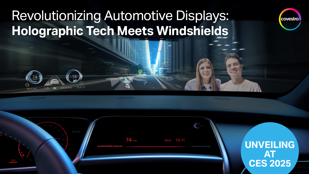 Covestro (@covestro) on Twitter photo A smarter windshield for safer journeys. 🚘 With <a href="/EastmanChemCo/">Eastman Chemical Co.</a> & <a href="/CeresHolo/">Ceres Holographics</a>, we’re #PushingBoundaries by enabling multiple HUDs in one windshield using innovative holographic technology. 📍 See the prototype live at #CES2025, JAN 7 – 10, booth #8311 👉 covestro.com/press/redefini… A smarter windshield for safer journeys. 🚘 With <a href="/EastmanChemCo/">Eastman Chemical Co.</a> & <a href="/CeresHolo/">Ceres Holographics</a>, we’re #PushingBoundaries by enabling multiple HUDs in one windshield using innovative holographic technology. 📍 See the prototype live at #CES2025, JAN 7 – 10, booth #8311 👉 covestro.com/press/redefini…